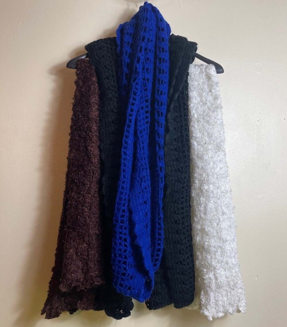 Bundle of 5 Scarves of Various Fabric Colors and Styles Infinity Wrap Warm